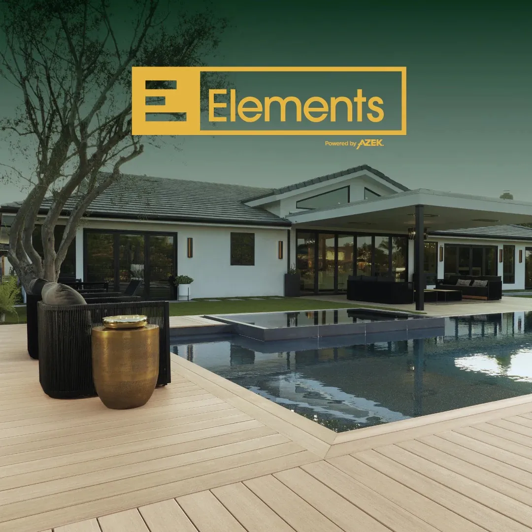 TimberTech Elements and Broadwalk composite decking in a warm timber tone